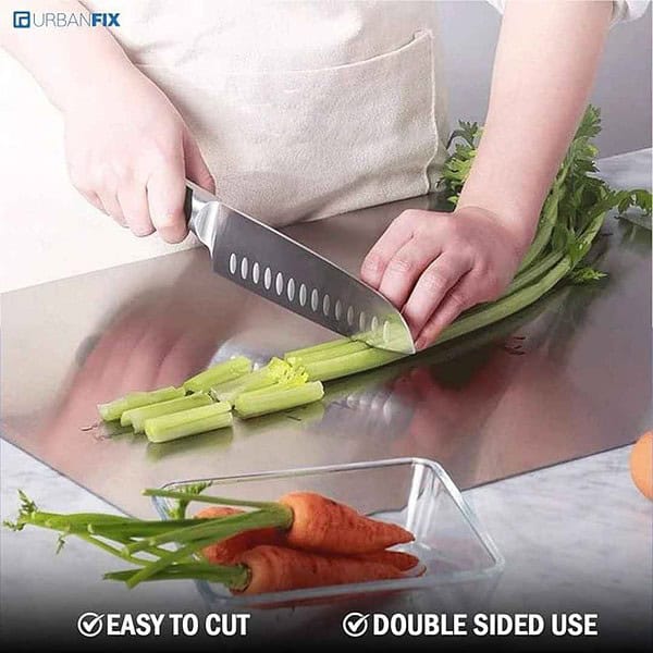 UrbanFix Counter Top Stainless Steel Chopping Board Extra Large - LXINDIA.COM