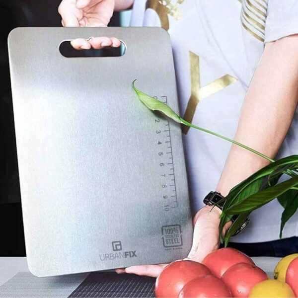 UrbanFix Stainless Steel Metal Chopping Board for Kitchen Medium - LXINDIA.COM