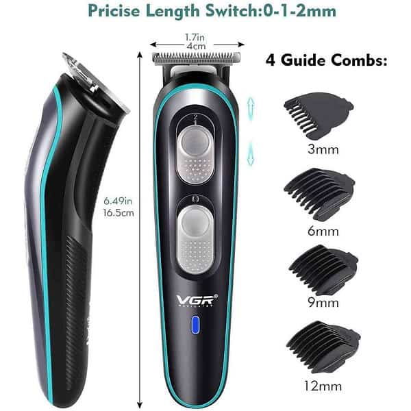 VGR Professional Rechargeable Cordless Beard Hair Trimmer Kit2 - LXINDIA.COM