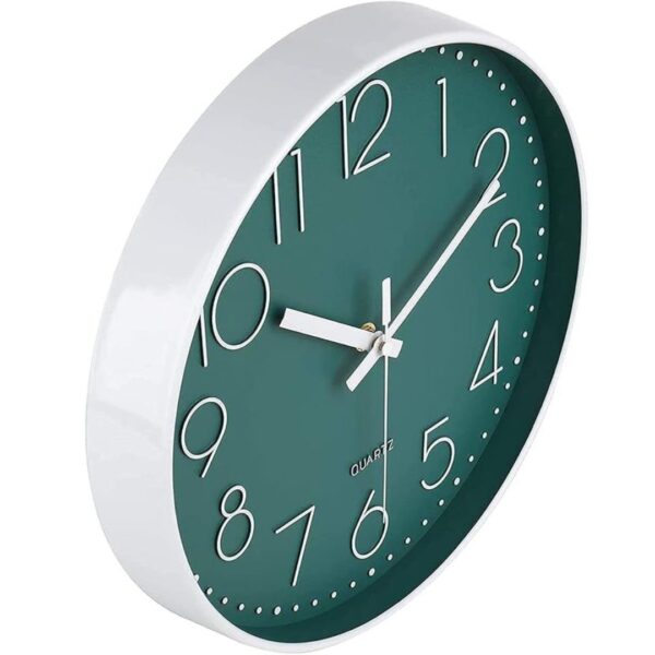 VOLANTIS Non Ticking Silent Stylish Analog Wall Clock Teal 1 - LXINDIA.COM