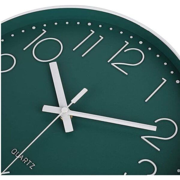 VOLANTIS Non Ticking Silent Stylish Analog Wall Clock Teal 2 - LXINDIA.COM