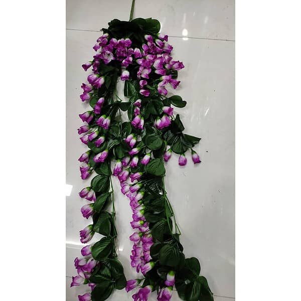 VRB Dec Plastic 1 Pcs Artificial Hanging Plants Purple - LXINDIA.COM