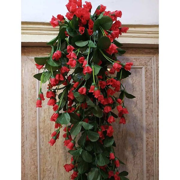 VRB Dec Plastic 1 Pcs Artificial Hanging Plants Red - LXINDIA.COM