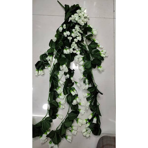 VRB Dec Plastic 1 Pcs Artificial Hanging Plants White - LXINDIA.COM