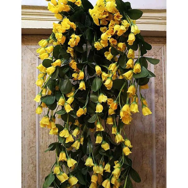 VRB Dec Plastic 1 Pcs Artificial Hanging Plants Yellow - LXINDIA.COM