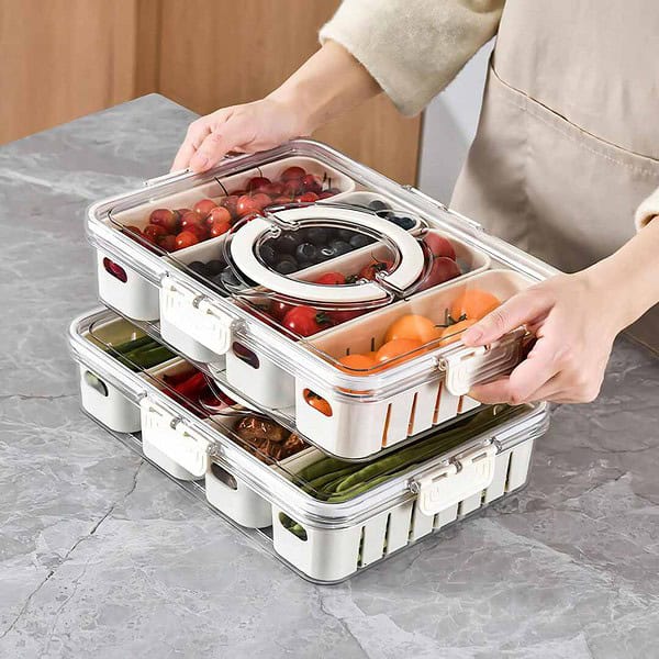 Vasukie Divided Fridge Storage Boxes A - LXINDIA.COM