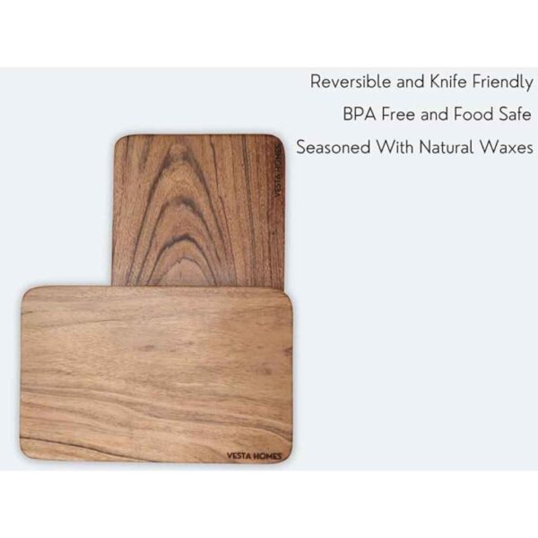 Vesta Homes Single Block Wooden Chopping Board for Kitchen 30 x 18cm1 - LXINDIA.COM