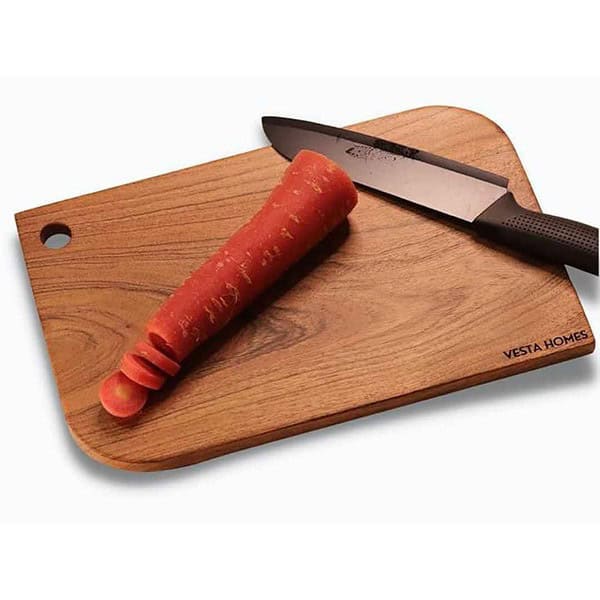 Vesta Homes Single Block Wooden Chopping Board for Kitchen 33 x 21cm1 - LXINDIA.COM