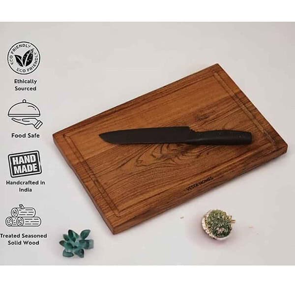 Vesta Homes Wooden Chopping Board for Kitchen 15 X 10 X 1 Inches2 - LXINDIA.COM