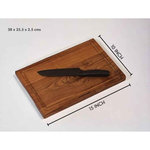 Vesta Homes Wooden Chopping Board for Kitchen 15 X 10 X 1 Inches3 - LXINDIA.COM