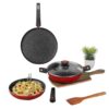 Vinod Connect Non Stick Detachable Cookware Combo Set of 3 with Bakelite Handle - LXINDIA.COM