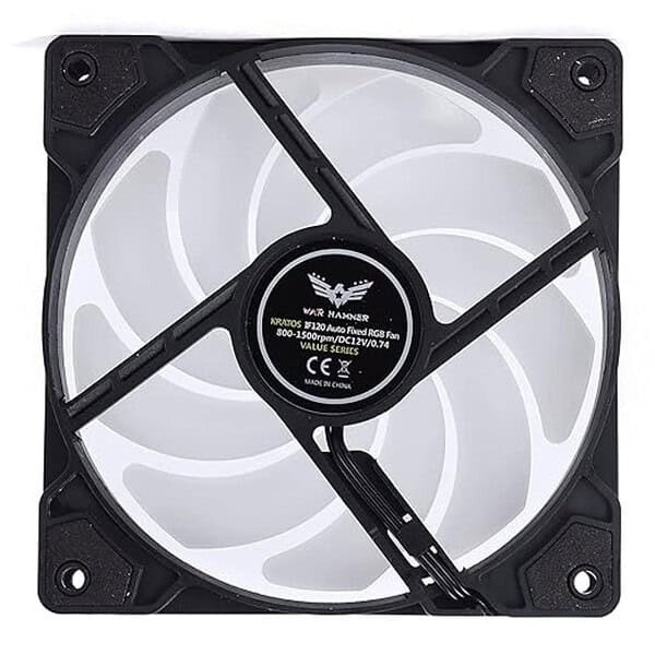 WAR HAMMER Kratos 120 mm Auto RGB Kit 1500 RPM Case Fan 2 - LXINDIA.COM