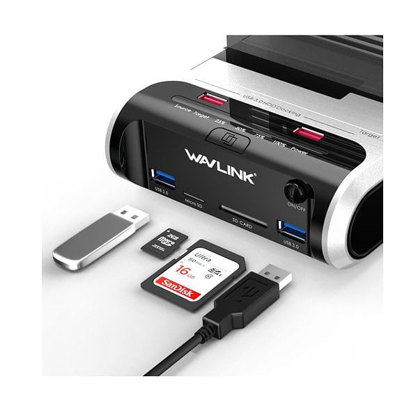 WAVLINK SATA Dual Bay Hard Drive Docking Station 1 - LXINDIA.COM