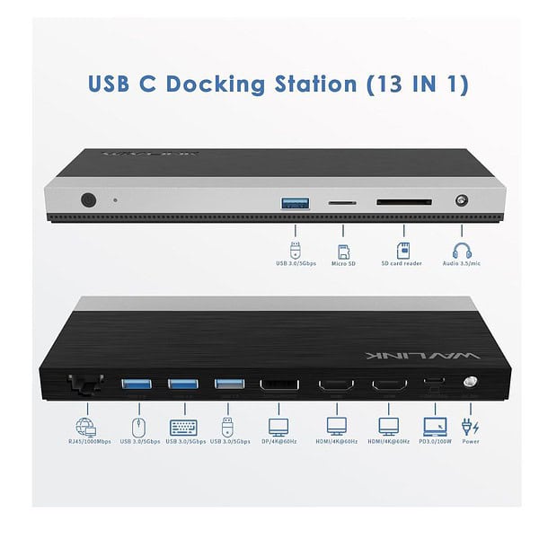 WAVLINK USB C Hub 8 in 1 Type C Adapter Mini Docking Station 6 - LXINDIA.COM