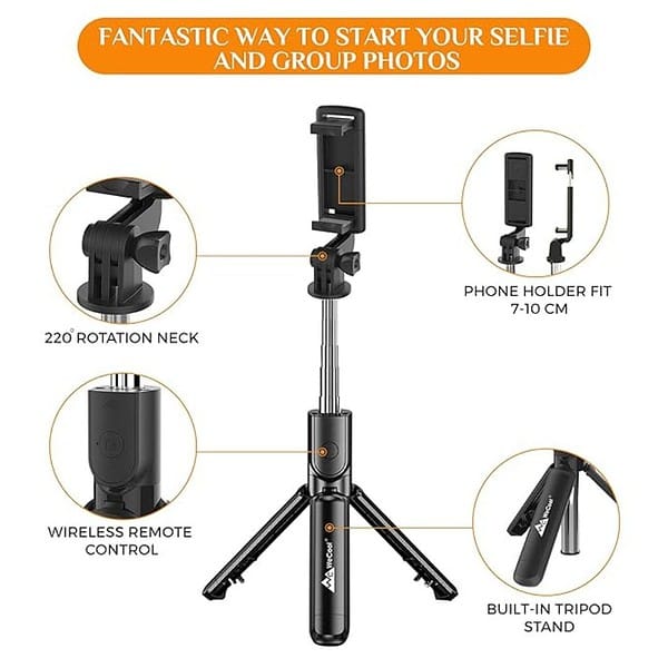 WeCool S1 Selfie Stick with Tripod Stand 3 - LXINDIA.COM