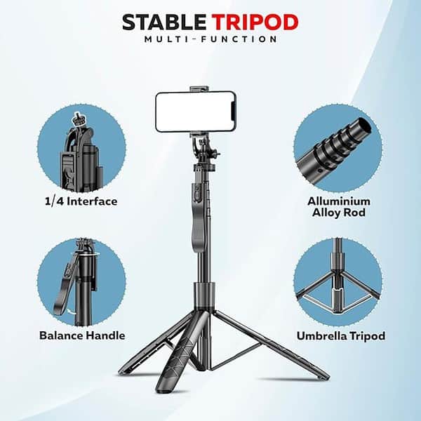 WeCool S5 Selfie Stick with Tripod Stand 2 - LXINDIA.COM