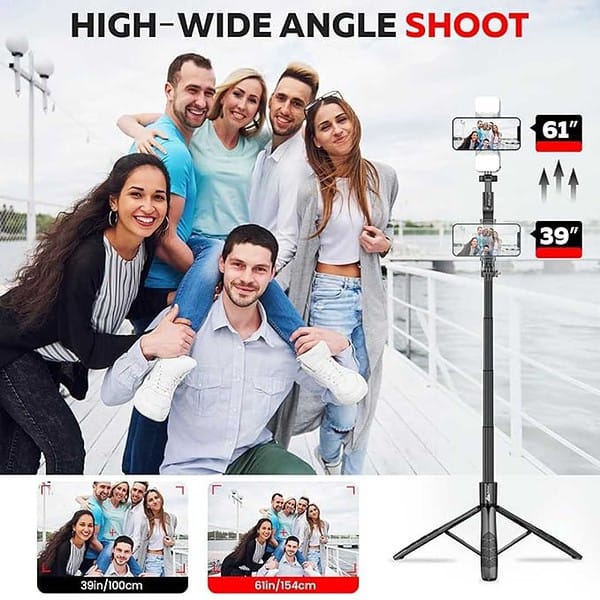 WeCool S5L 61in 154cm Long Selfie Stick with Tripod Stand 3 - LXINDIA.COM