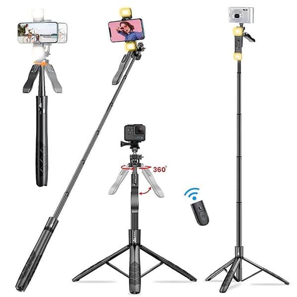 WeCool S5L 61in 154cm Long Selfie Stick with Tripod Stand - LXINDIA.COM