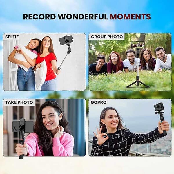 WeCool S6 Reinforced Bluetooth Selfie Stick with Tripod Stand 2 - LXINDIA.COM