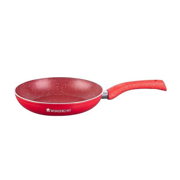 Wonderchef Granite 24 cm Non Stick Fry Pan Red A - LXINDIA.COM