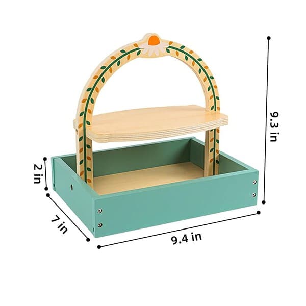 Wooden Dessert Cake Tea Party Set Wooden Play Food Kitchen Sets 3 - LXINDIA.COM