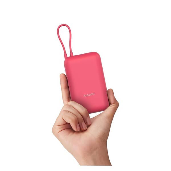 Xiaomi Pocket Power Bank 10000mAh 22.5W Maroon - LXINDIA.COM