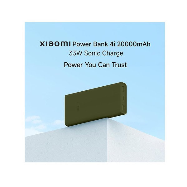 Xiaomi Power Bank 4i 20000mAh 33W Olive Green 1 - LXINDIA.COM