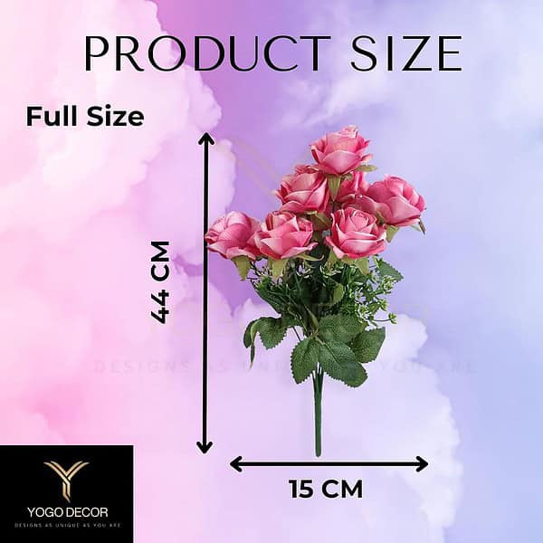 YOGO DECOR Blush Rose Artificial Flowers a - LXINDIA.COM