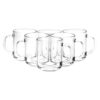 Yera Transparent Glass Mug with Handle Set of 6 - LXINDIA.COM