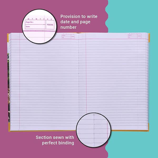 Youva Navneet Single Line 288 Pages Pack Of 1 Long Note Book A - LXINDIA.COM