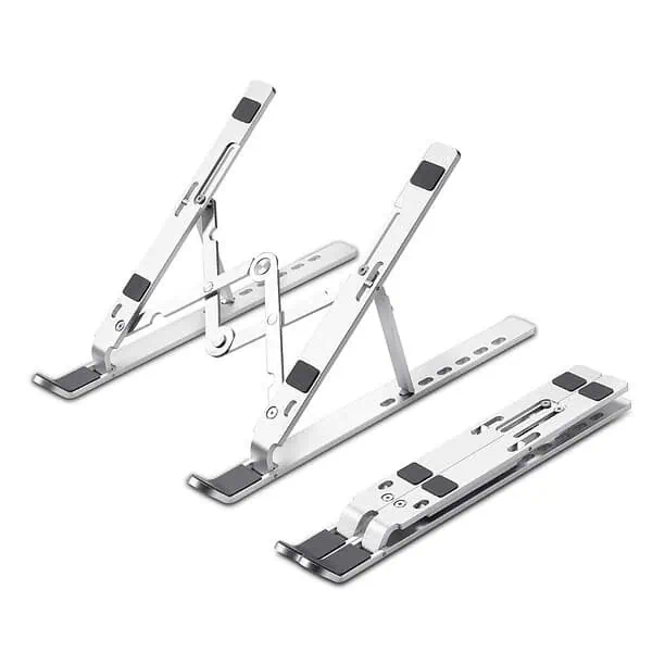 ZEBRONICS Aluminium Alloy Laptop Stand Zeb NS2000 Silver - LXINDIA.COM