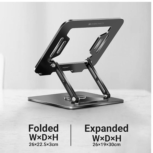 ZEBRONICS NS3000 PRO 360 degree Rotatable Laptop Stand 1 - LXINDIA.COM