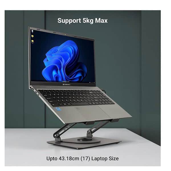 ZEBRONICS NS4000 Rotatable Laptop Metal Stand 2 - LXINDIA.COM