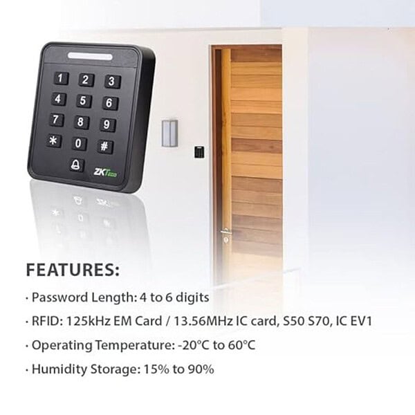 ZKTeco SA40 Access Control System with passcode and Smart Card 2 - LXINDIA.COM