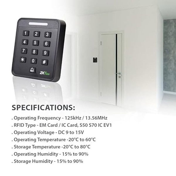 ZKTeco SA40 Access Control System with passcode and Smart Card 3 - LXINDIA.COM