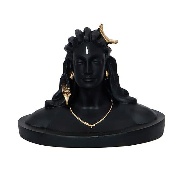 eCraftIndia Black Resin Handcrafted Adiyogi Shiva Statue 4 - LXINDIA.COM