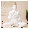 eCraftIndia White Polyresin Handcrafted Blessing Lord Buddha Idol - LXINDIA.COM