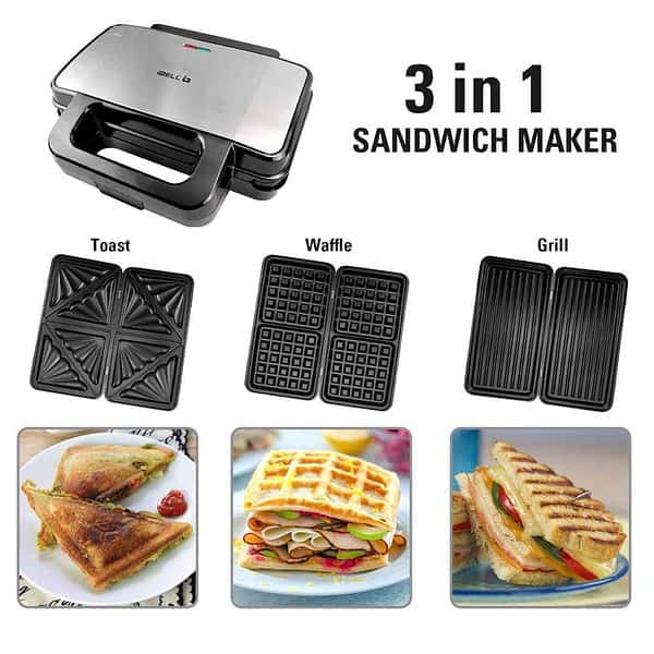 iBELL SM1301 3 in 1 Sandwich Maker Big Size 1300 Watt1 - LXINDIA.COM