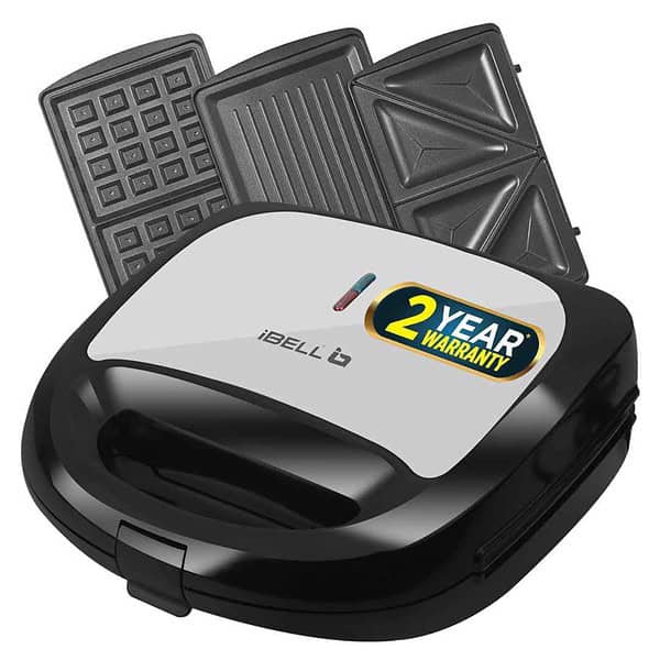 iBELL SM1301 3 in 1 Sandwich Maker Big Size 750 Watt - LXINDIA.COM