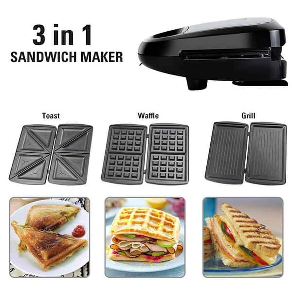 iBELL SM1301 3 in 1 Sandwich Maker Big Size 750 Watt1 - LXINDIA.COM