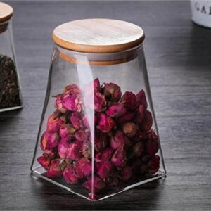 lizepto Airtight Storage Triangle Glass Jars - LXINDIA.COM