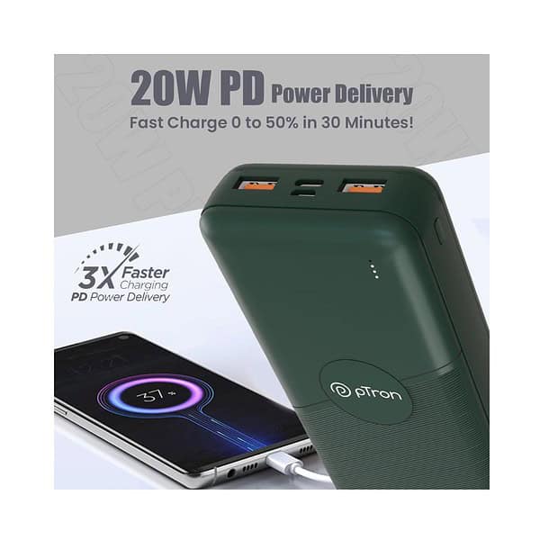 pTron Dynamo Classic 20000mAh Green 2 - LXINDIA.COM