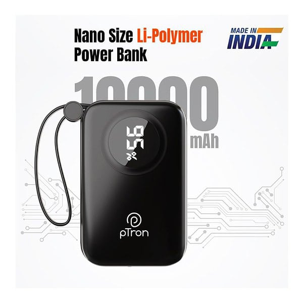 pTron Dynamo Electra 10000mAh Black 2 - LXINDIA.COM