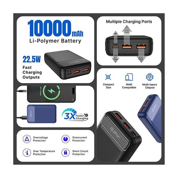 pTron Dynamo Spark 10000mAh Blue 1 - LXINDIA.COM