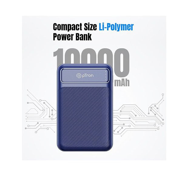 pTron Dynamo Spark 10000mAh Blue 2 - LXINDIA.COM