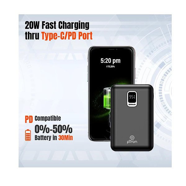 pTron Dynamo Ultra 20000mAh Power BankBlack 3 - LXINDIA.COM