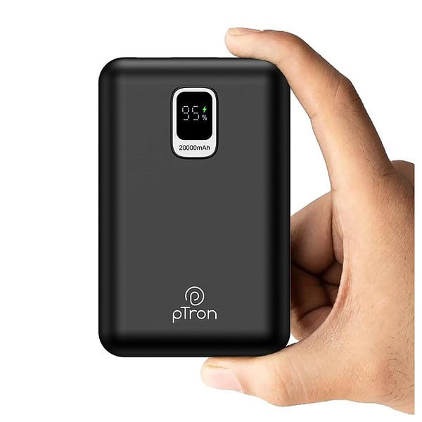 pTron Dynamo Ultra 20000mAh Power BankBlack - LXINDIA.COM