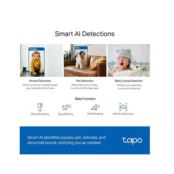 tp link Tapo C220 Pan or Tilt AI Home Security Wi Fi Camera 4 - LXINDIA.COM