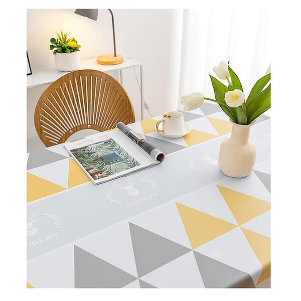 wolpin Polyvinyl Chloride PVC 4 Seater Dining Rectangular Table Cover 1 - LXINDIA.COM